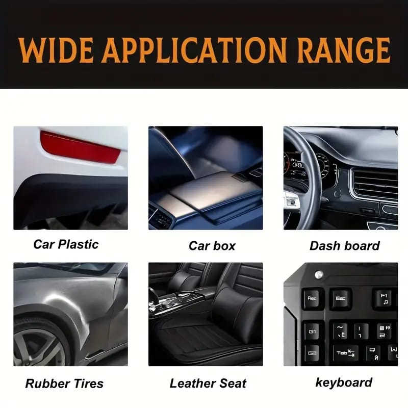 Qifenghe Professional 200g Car Interior Plastic Renovation Wax Premium Varnish Soft Wax with Applicator Sponge for Whole Car Interior Refurbishment & Cortical Brightening - Image 4