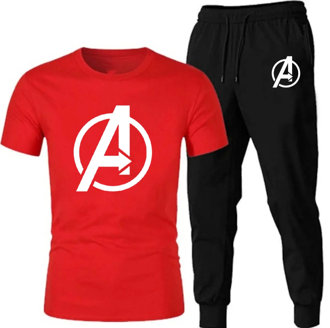 Stylish two Peice A Printed Round Neck Half Sleeves Casual Tracksuit Amazing And Trendy T Shirt And trouser for men and boys Gym Part Shirt And Jogging Track - Image 3