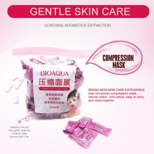 Pack of 50 BIOAQUA Compressed Facial Tablet Face Sheet | 50 Pcs Facial Tablets | Best Quality facial tablets