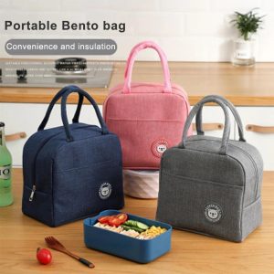 Portable Thermal Insulated Lunch Bag Stylish And Durable Lunch Box Tote Cooler For Women, Perfect For School, Office, Outing, And Picnic (Random Color)