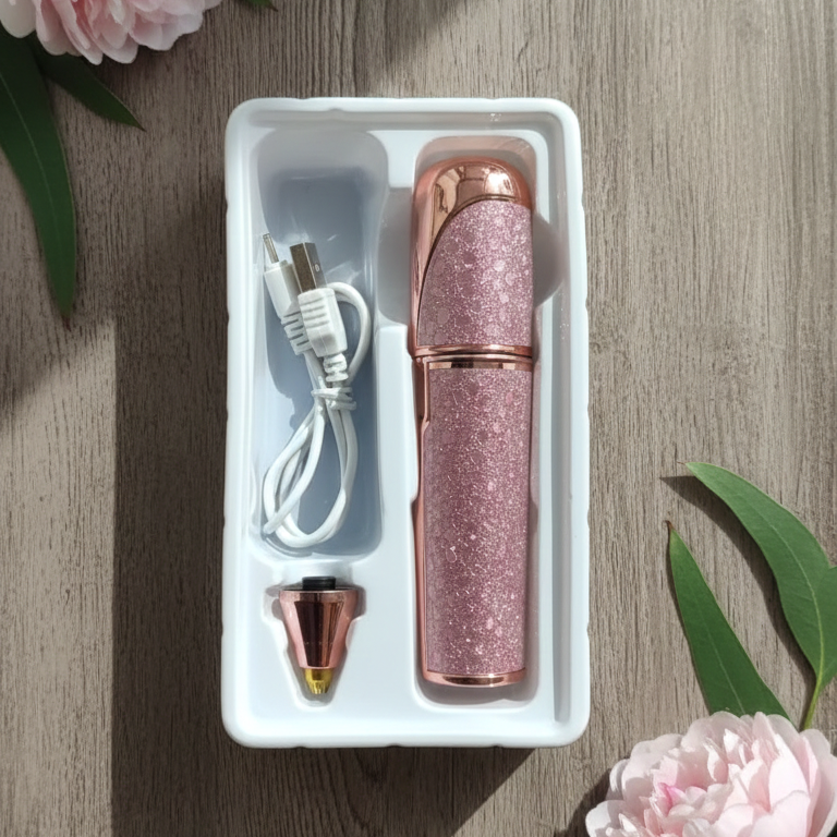 2 in 1 Electric Eyebrow Trimmer Rechargeable, Painless Hair Removal for Women (Random Color) - Image 3