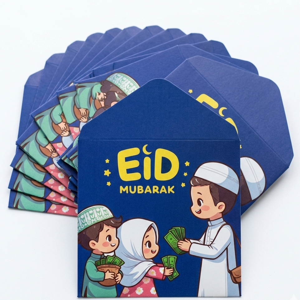 Eidi Envelope Pack of 8 Premium Festive Cash Gift Envelopes for Eid - Image 3
