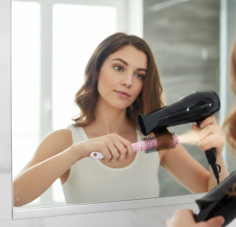 Professional Round Hair Brush for Blow Drying & Styling | Smooth, Volumizing Ceramic Barrel Brush with Heat-Resistant Bristles | Perfect for Straightening, Curling, Root Lift & Salon-Style - Image 3