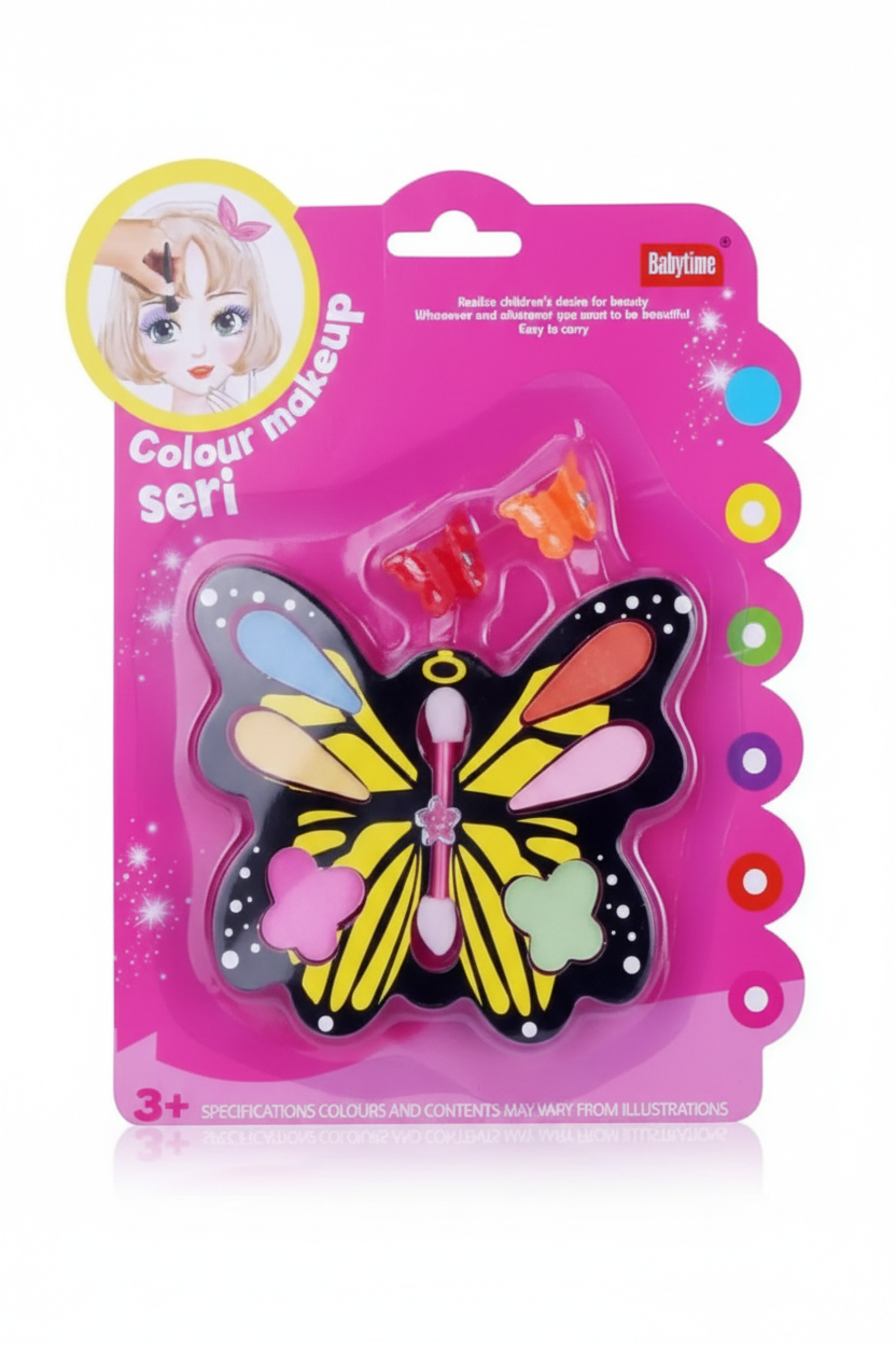 Mini Butterfly Makeup Kit for Kids Fun Pretend Play Beauty Set - Image 4