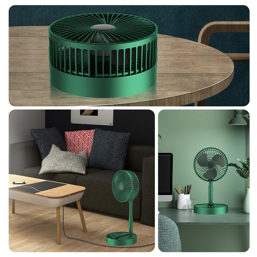 Rechargeable - Portable Telescopic Folding Fan Table Desk Fan