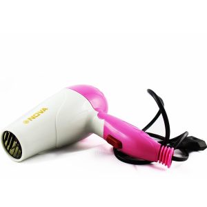 Nova Professional Mini Foldable Hair Dryer  Compact Travel-Friendly Hair Dryer with Folding Handle for Girls