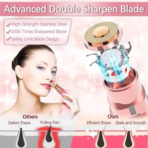 Portable Precision Electric Eyebrow Trimmer with Built-in LED Light Compact & Travel-Friendly Grooming Tool
