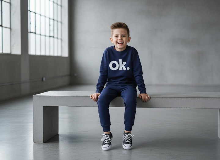 OK Printed Sweatshirt & Pajama Trouser Tracksuit for Kids | FOR BABY AND KIDS