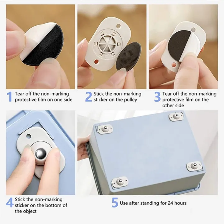Pulley Wheel Pack Of 4 Pcs Card Packing Smooth Rotation Easy Use Compact Design Reliable Utility - Image 3