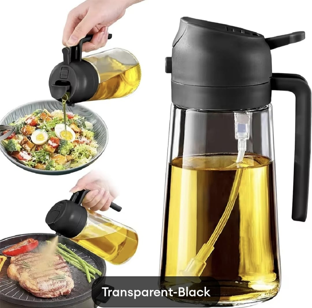 470ml Kitchen Glass Oil Sprayer Bottle | 2?in?1 Olive Oil Dispenser - Image 4
