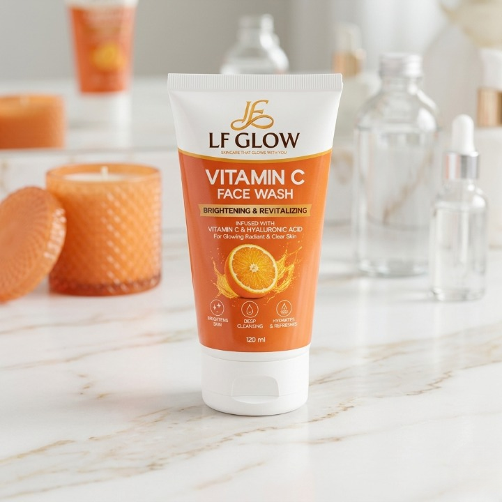 LF GLOW Vitamin C Face Wash - Brightening & Revitalizing (120 ml) - Image 3