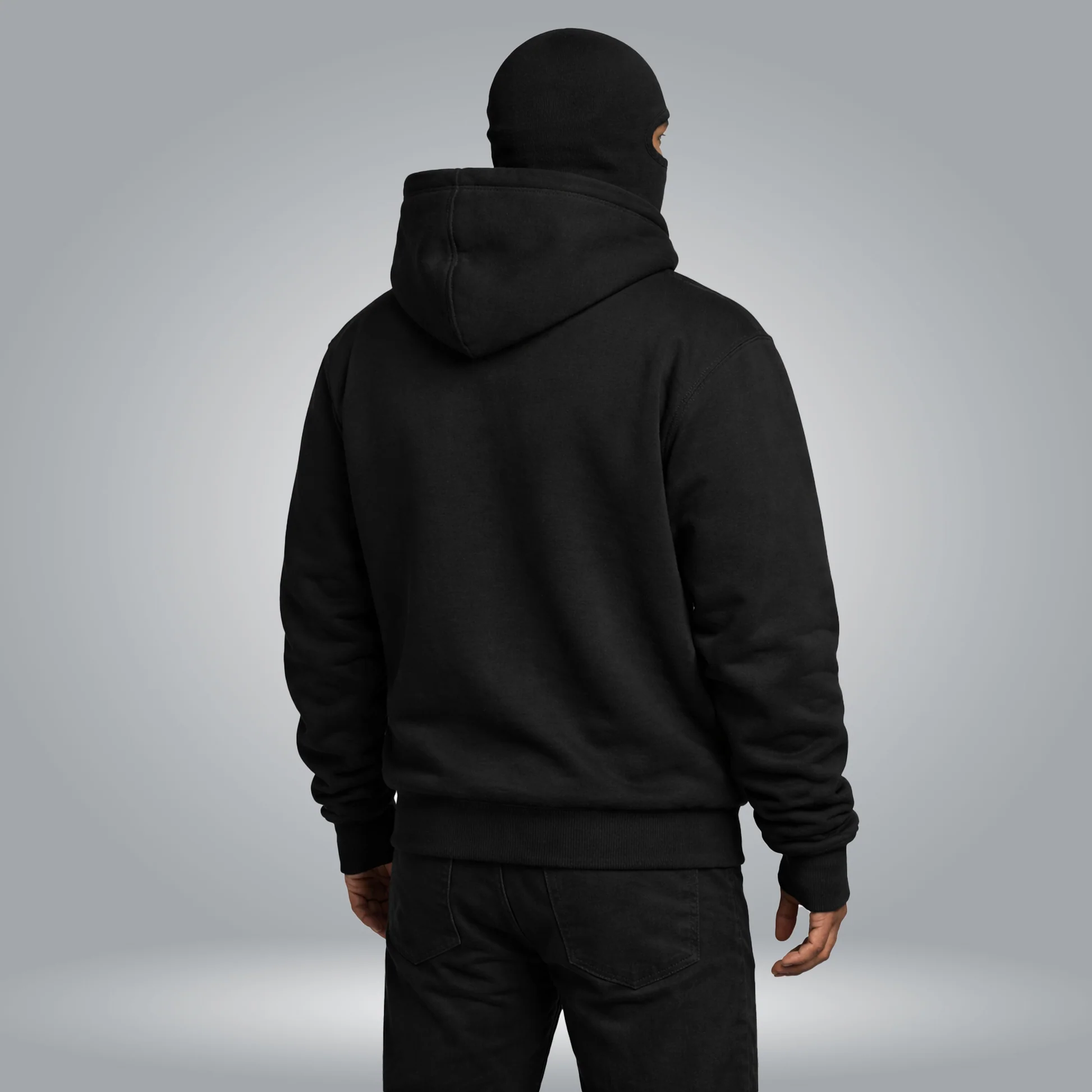 Balaclava Ninja Zipper Hoodie Jacket For Men Comfy Fashion - Image 3