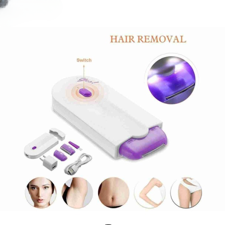 Portable Face & Body Hair Remover Machine for Women & Men Instant Pain-Free Hair Eraser for Girls