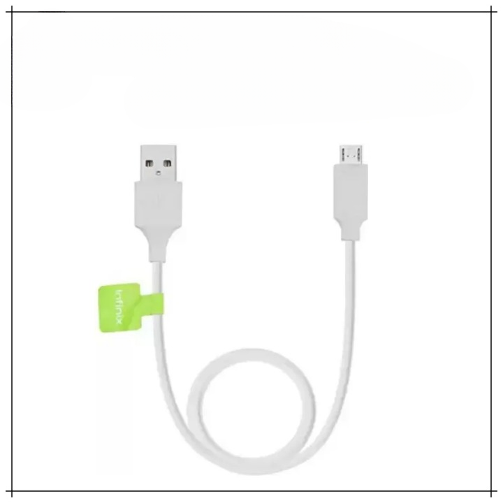 Infinix Copper Fast Charging Micro USB Data Cable Durable White Charging & Sync Cable for Android Devices - Image 2
