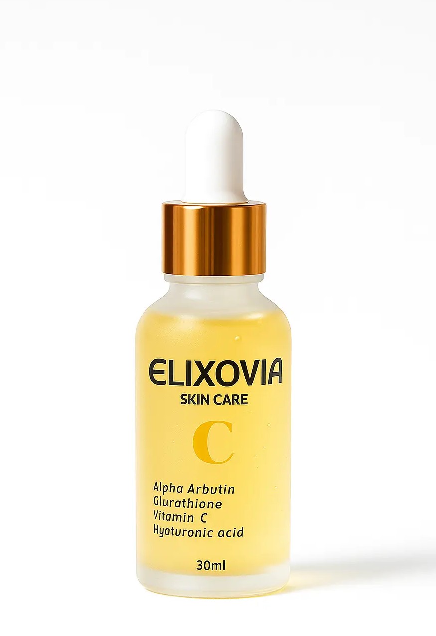 Elixovia Vitamin C Plus Face Serum  Brightening & Hydrating Formula with Alpha Arbutin, Glutathione & Hyaluronic Acid (30ml)