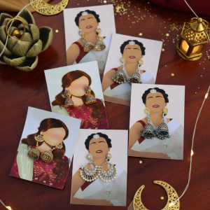 Earrings Eidi Cards  Pack of 27 Mini Festive Cards without Jewellery (Random Designs)