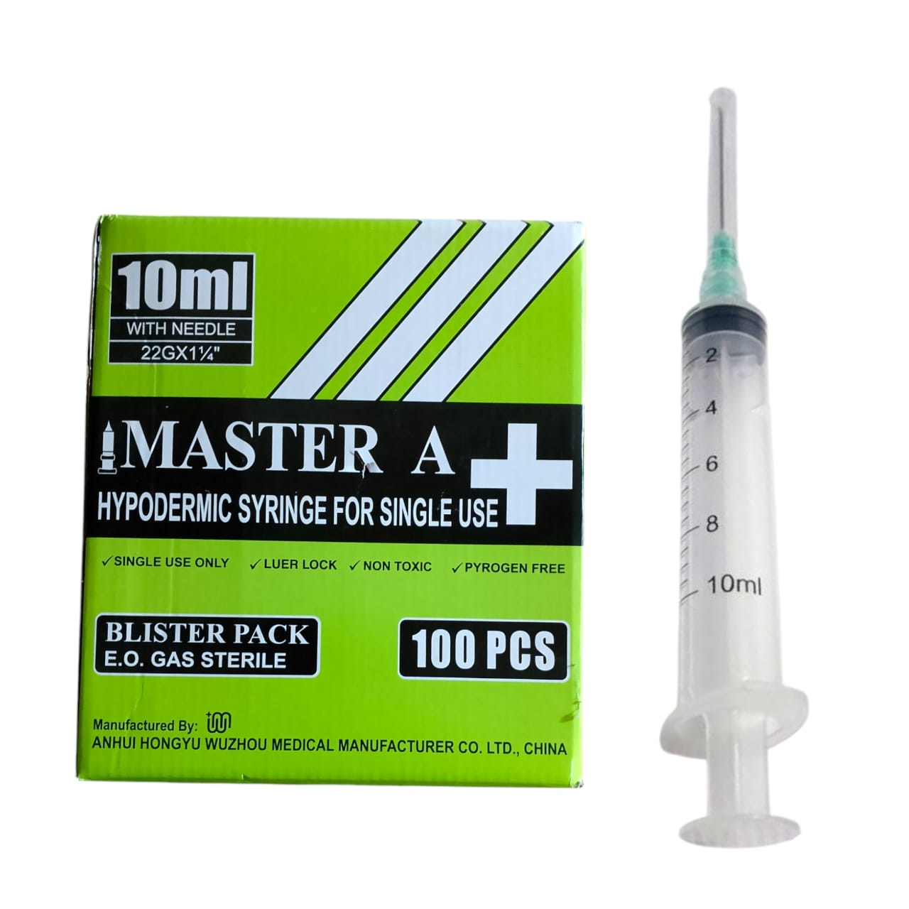 Master A+ Hypodermic Syringe Precision, Safety & Comfort for Medical Professionals, Designed for Accurate Dosage, Smooth Injection & Reliable Performance (Pack of 100)