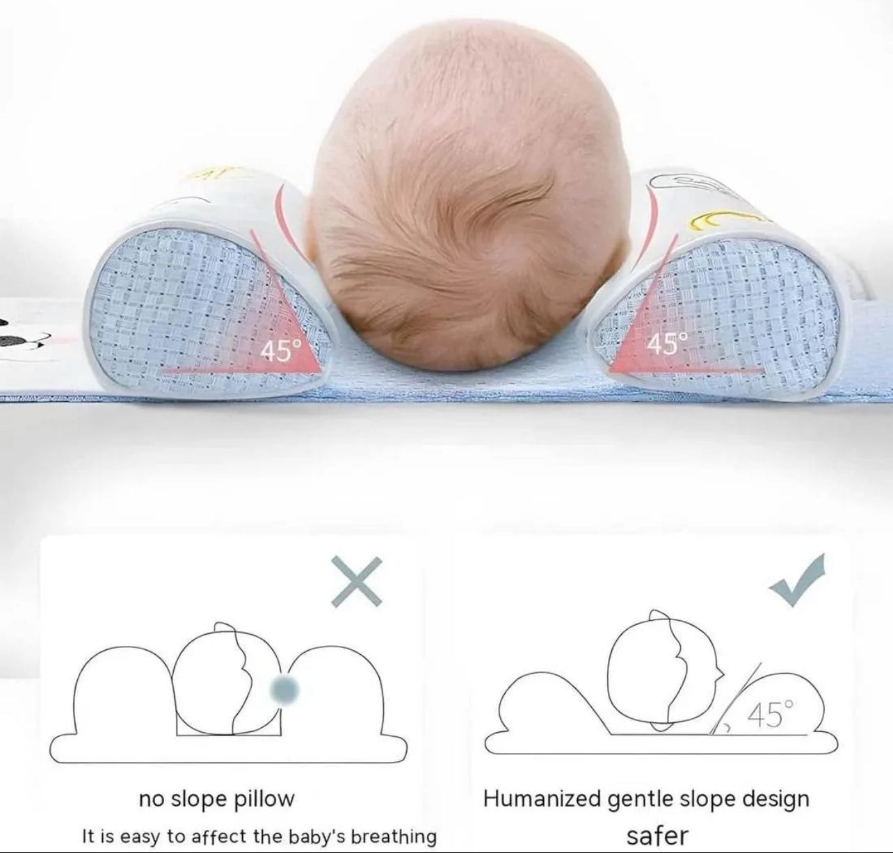 Adjustable Newborn Baby Head Shaping Pillow | Prevents Flat Head - Image 2