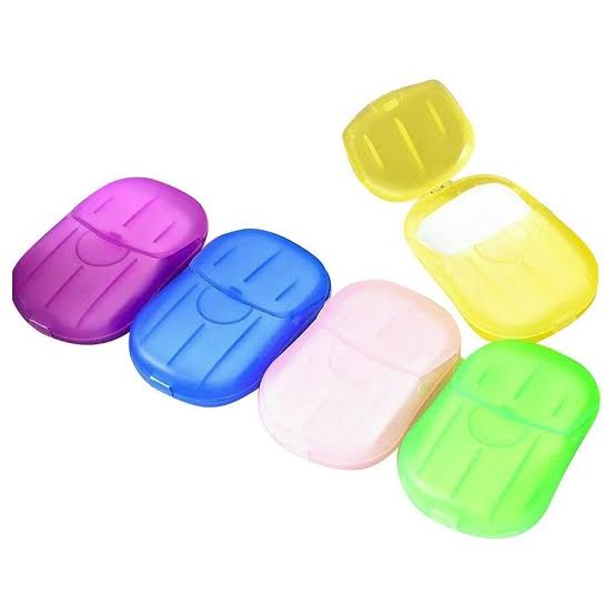 20Pcs Portable Disposable Soap Paper Sheets Mini Travel Hand Washing Soap Papers for Outdoor, Camping & Hiking - Image 3