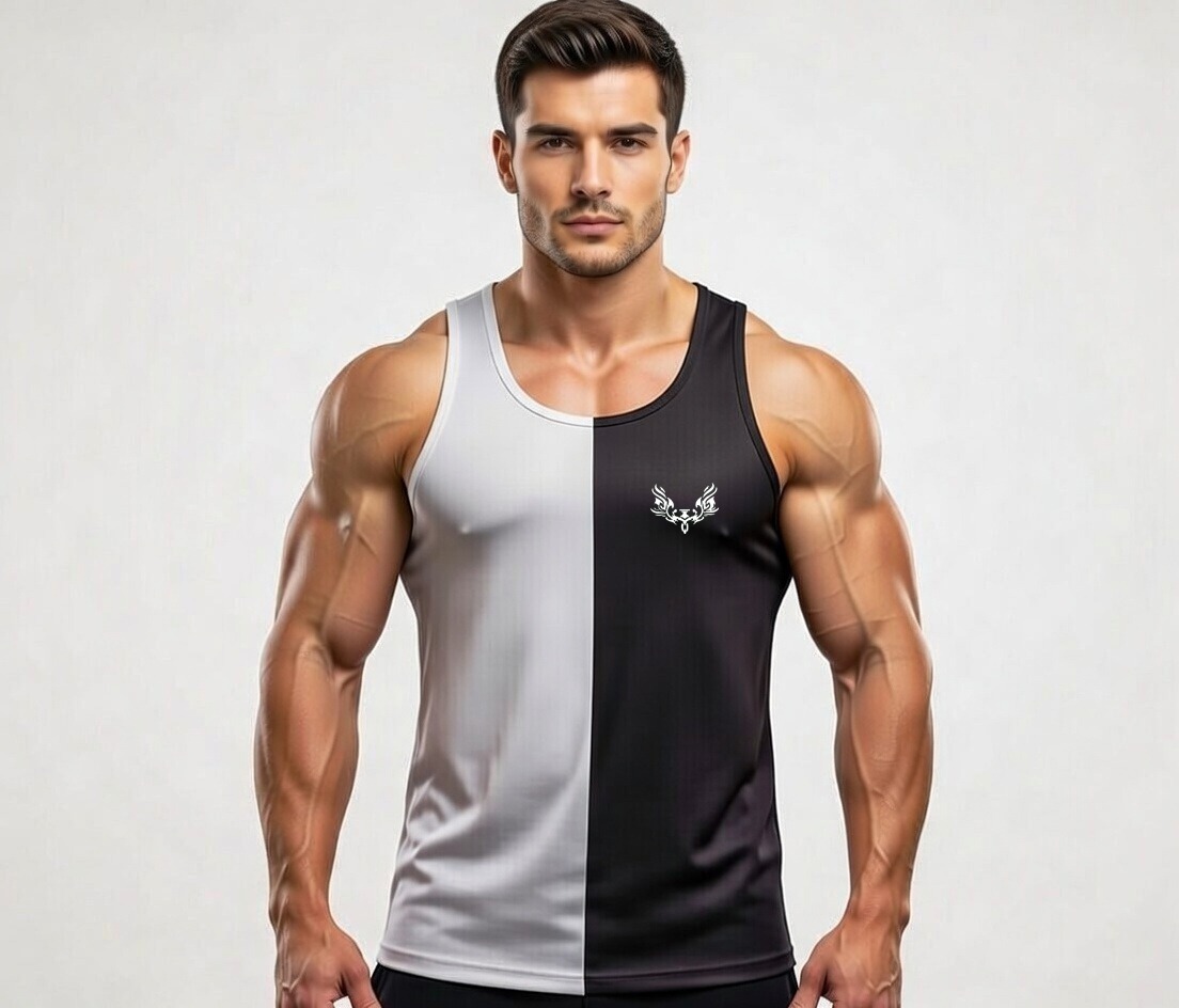 Pack of 2 Printed Top Tank Sando for Men and Boys | Stylish Panel Gym & Summer Wear - Image 3