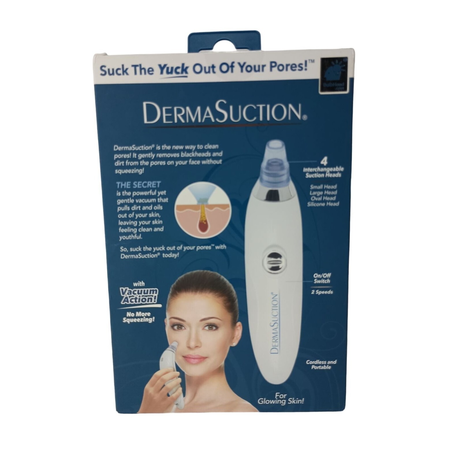Derma suction vacuum Blackhead Remover Pore Cleaner Electric Nose Face Deep Cleaning Skin Care Machine Aspirator Point Skin Care Tool Beauty - (Imported) ( Cell operated ) - Image 3