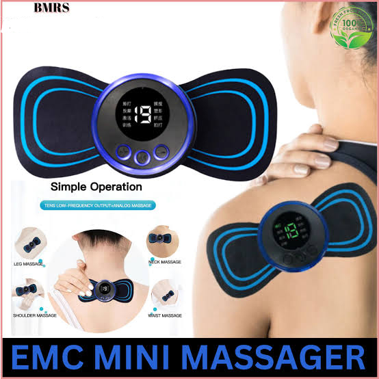 Ems Butterfly Portable Neck Massager | Best Quality Ems Butterfly Massager Rechargeable Massager Ms Foot Massager Pad Improve Blood Circulation
