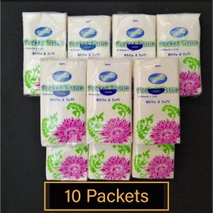 10 Packs Portable Pocket Travel Tissues Soft & Skin-Friendly for Daily Use