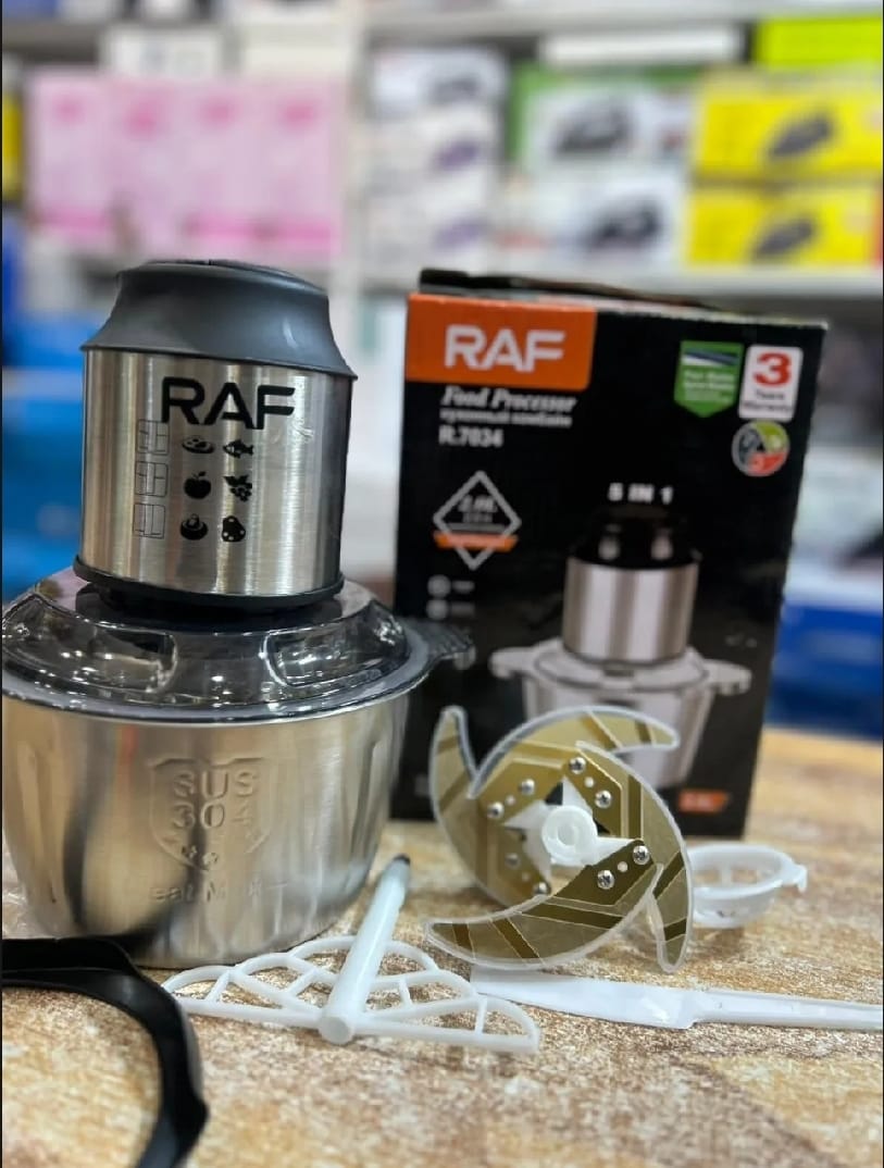RAF Electric Meat Chopper 800W 2L Stainless Steel Bowl Food Processor For Meat And Vegetables - Image 5