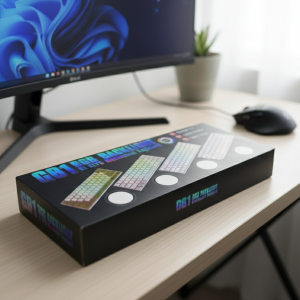 GB1 Ultra-Compact 60% Wireless Mechanical Gaming Keyboard  Triple-Mode Connectivity (2.4GHz/Bluetooth/USB-C), RGB Backlit, 61 Keys Hot-Swappable Pro Gamer Edition
