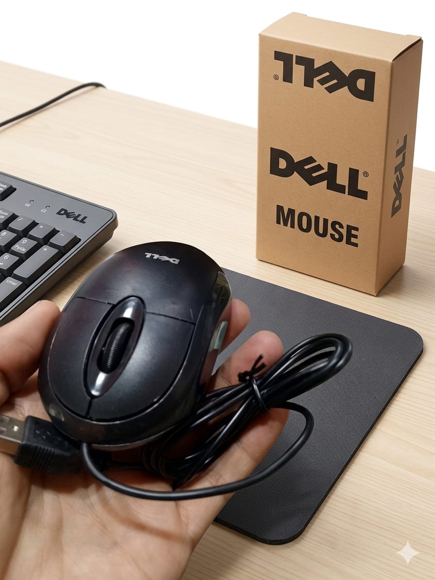 Dell USB Wired Mouse Smooth & Reliable Optical Tracking for Laptops and Desktop PCs - Image 3