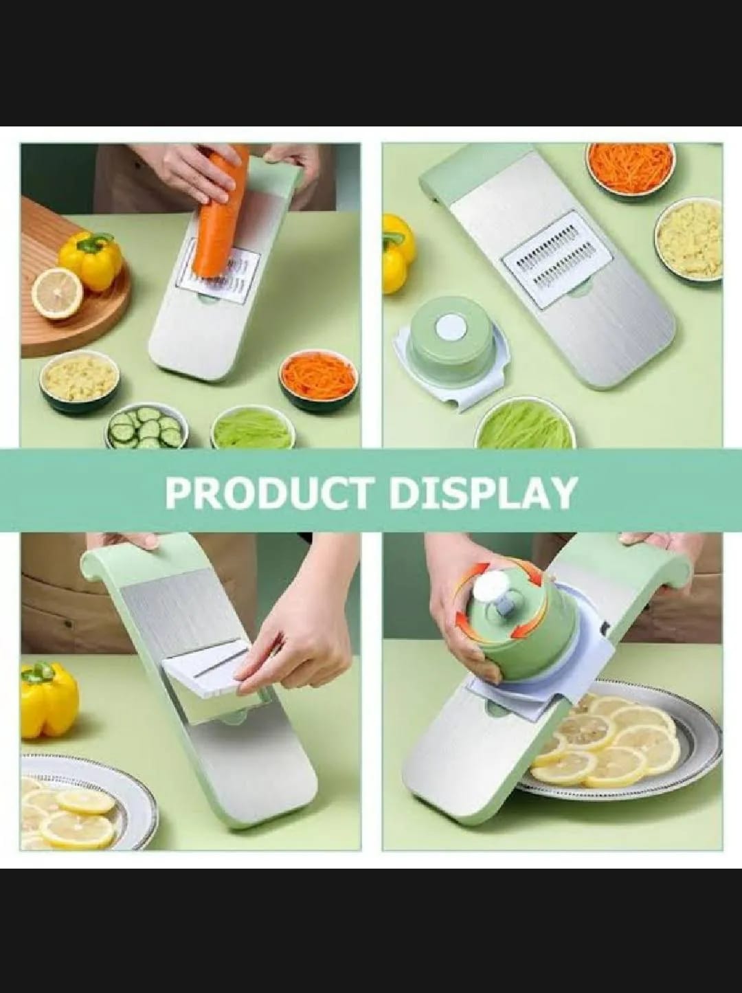 5-in-1 Multi-Functional Vegetable Slicer & Grater Adjustable Mandoline Cutter