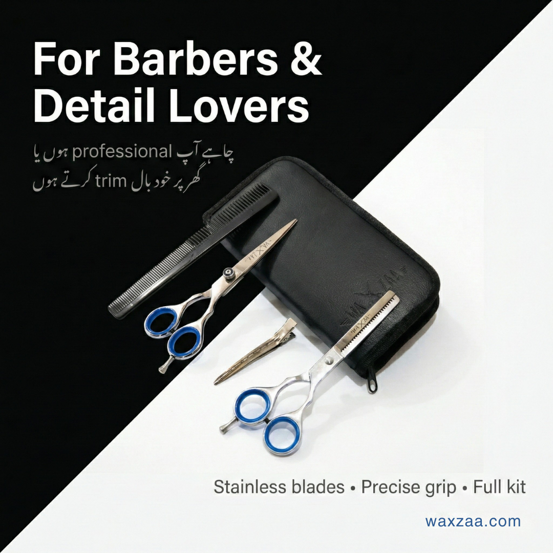 WAXZAA Professional Barber Scissors Kit Premium Hair Cutting Accessories
