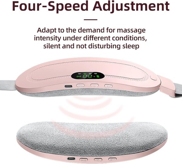 Heating Pad Women Period Pain Cramp Relief Belt | Portable Electric Menstrual Heating Pad With 3 Heat Levels & 4 Massage Modes For Belly And Waist Pain Relief - Image 2