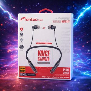 Fontec Magna Wireless Neckband Bluetooth Earphones Integrated 5-Mode Voice Changer, Hi-Fi Audio & ENC Noise Reduction - Random Color