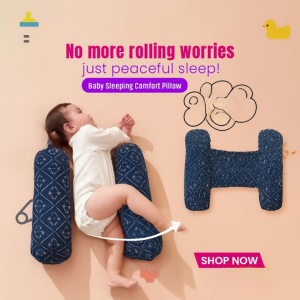 Baby Sleeping Comfort Pillow Soft Support Pillow For Infants Ergonomic Shape For Head, Neck And Back Breathable And Washable Fabric