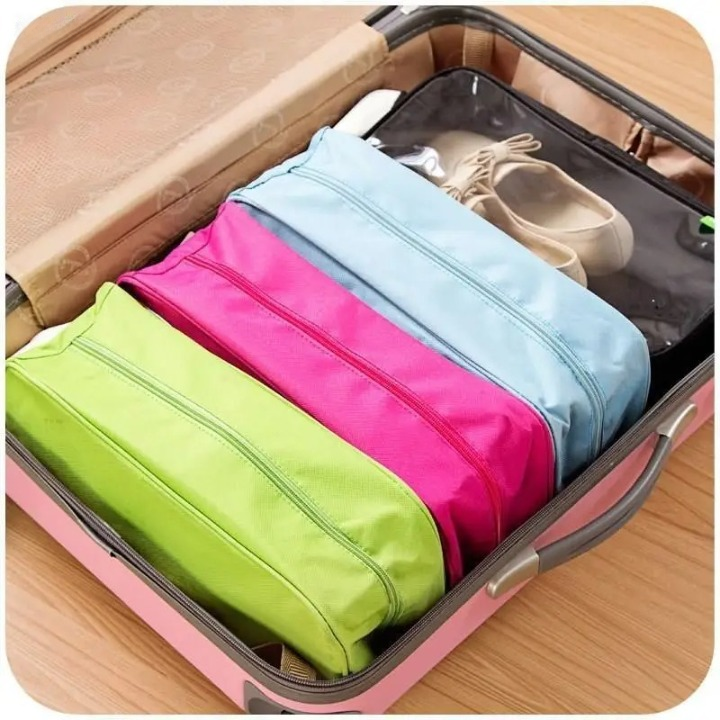 Waterproof Travel Shoe Bag Portable Ventilated Gym Organizer for Sports Shoes, Yoga, Basketball & Football Odor-Proof (Random color) - Image 5