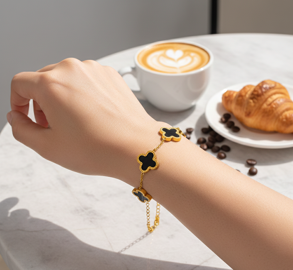 QXT-134 Clover Bracelet Stainless Steel | Elegant & Durable Accessory - Image 3