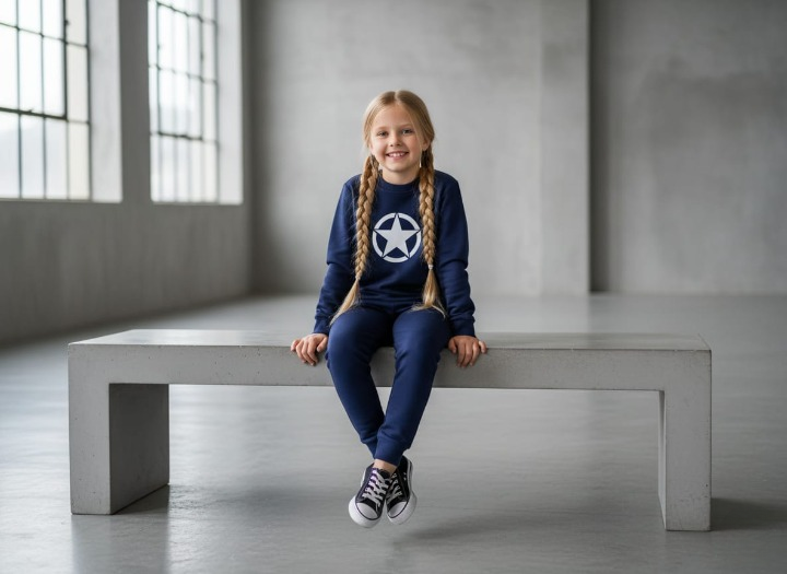 Star Printed Sweatshirt & Pajama Trouser Tracksuit for Kids | FOR BABY AND KIDS - Image 2