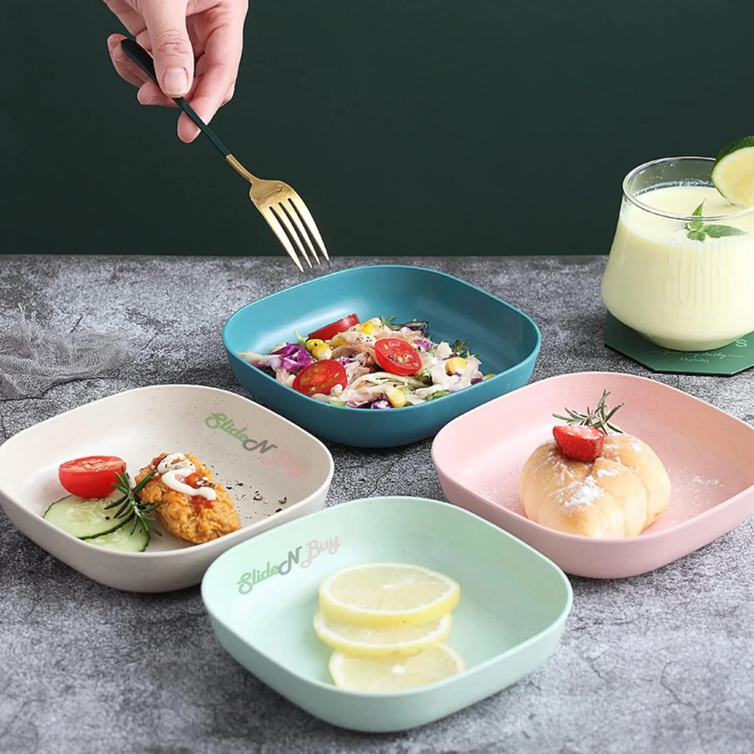 10pcs Kitchen Plate & Dumpling Maker Set – Food Grade, Multi-Use, Random Colors - Image 4