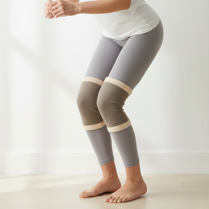 1 Pair Elastic Knee Support Sleeve Compression Knee Cover For Pain Relief, Joint Protection, And Sports Injury Recovery For Men And Women