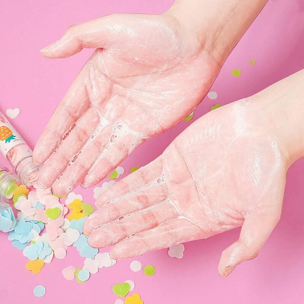 100 Pcs Disposable Flower Paper Soap With Portable Tube Multi Color Travel Sheets For Hand Washing And Outdoor Use Premium Quality (Random Color) - Image 3