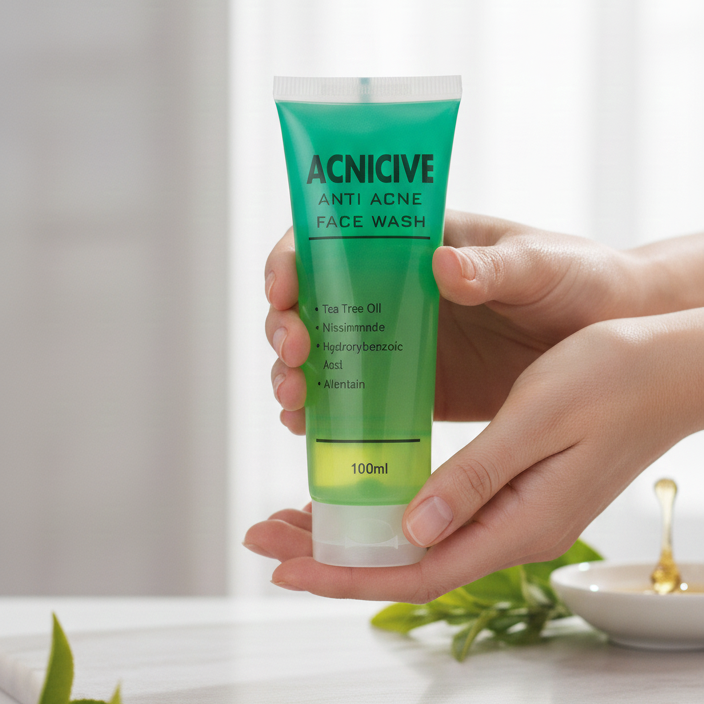 Acnicive Anti Acne Face Wash Gentle Formula Clears Impurities Reduces Acne Refreshes Skin Provides Smooth And Healthy Look For Daily Use - 100ml - Image 2