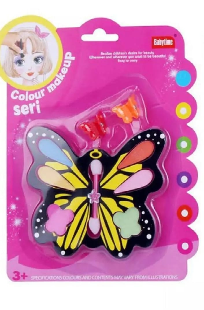 Mini Butterfly Makeup Kit for Kids Fun Pretend Play Beauty Set - Image 3