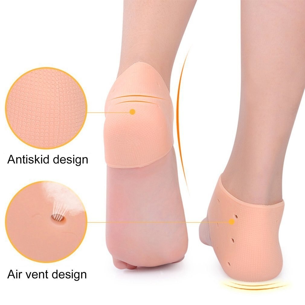Half Heel Pain Anti-Crack Silicone Set Unisex Anti-Crack Pain Relief - 01 Pair - Image 3