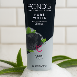 PondÂs Pure White Face Wash with Activated Charcoal Â Deep Cleansing & Brightening Daily Face Cleanser (100g)