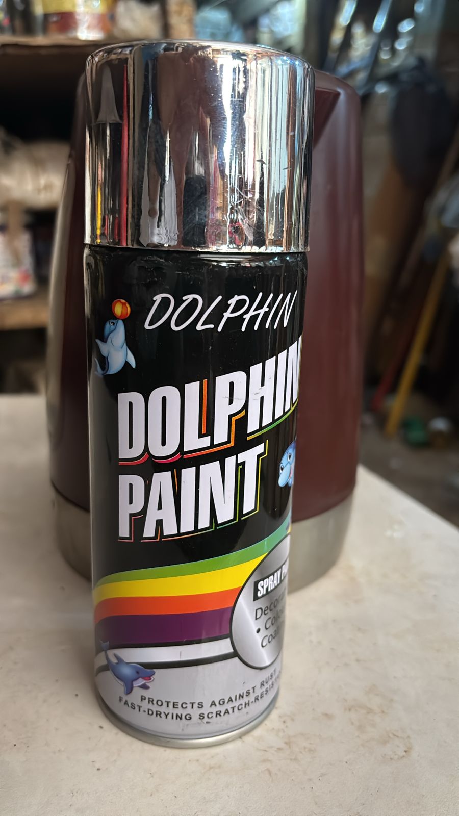 Dolphin Chrome Silver Spray Paint 300ml High Shine Metallic Finish Spray - Image 5