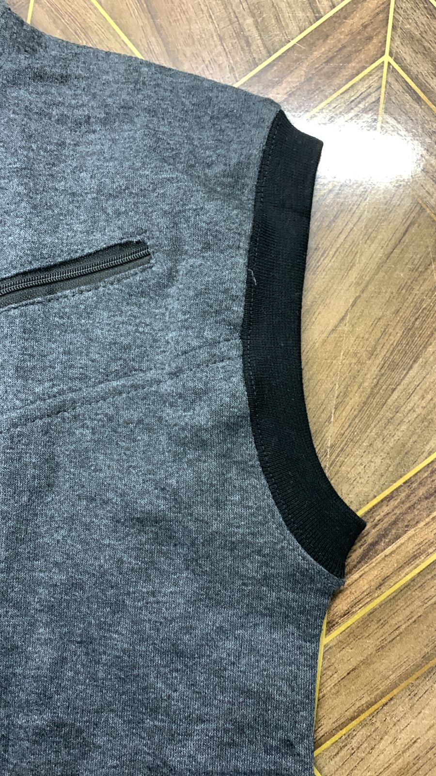 Premium Men's Sleeveless Tech Hoodie Vest | Full-Zip, Jersey Fabric - Image 2