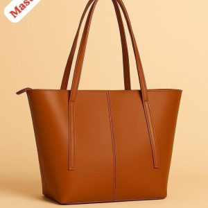 Womens Leather Tote Bag With Zipper Pocket Master Quality Stylish And Durable Fashion Accessory