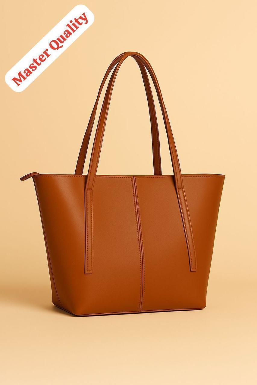 Womens Leather Tote Bag With Zipper Pocket Master Quality Stylish And Durable Fashion Accessory