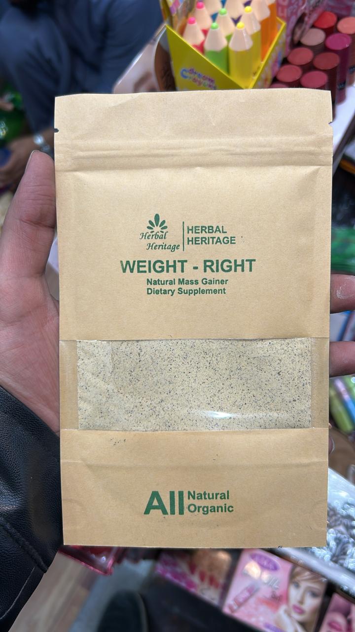 Herbal Heritage Natural Mass Gainer Dietary Supplement for Healthy Weight Gain & Energy Support- 50g - Image 3